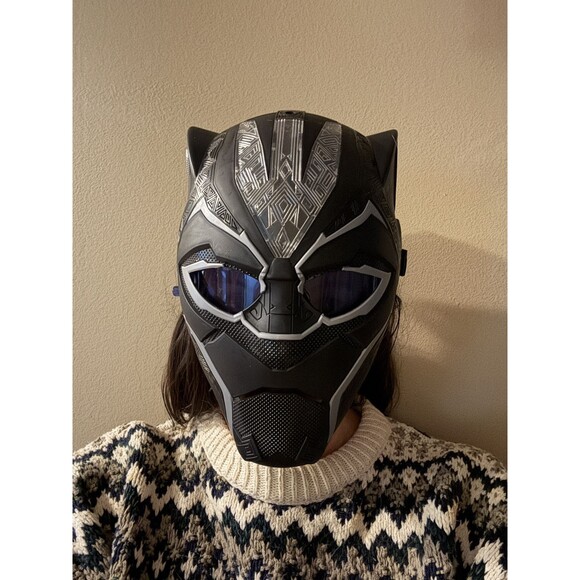 Black Panther Wakanda Vibranium Power FX Light Up Mask Marvel Halloween Costume - Picture 15 of 15